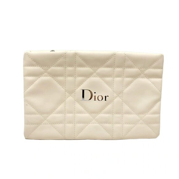 Dior Parfums Light Pink Silver Polyurethane Pouch bran-122-091025 - Picture 1 of 6